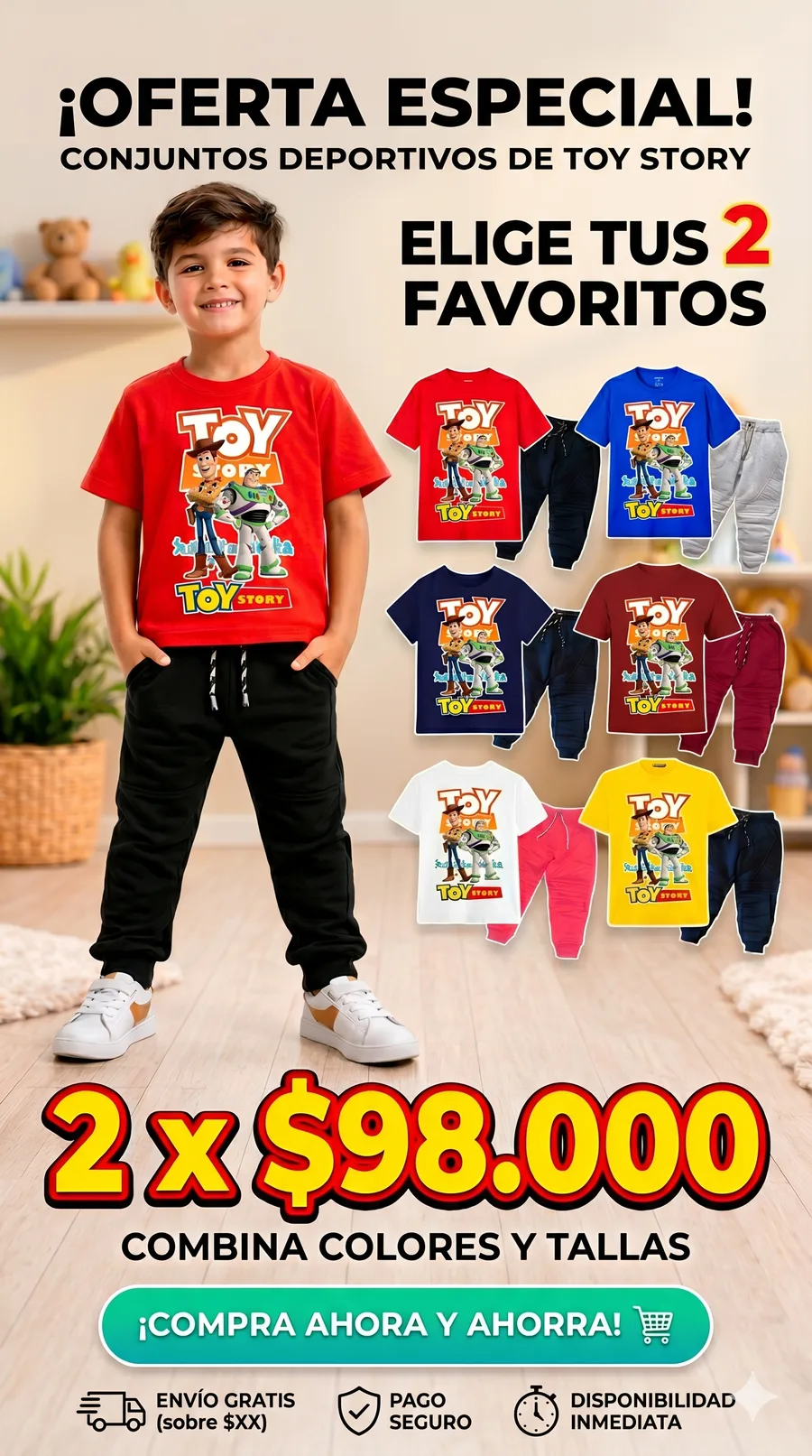 Toy Story conjunto infantil