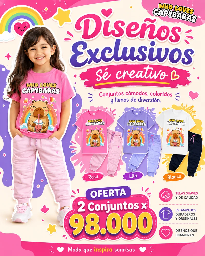 Capibara conjunto infantil