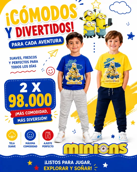 Minions conjunto infantil