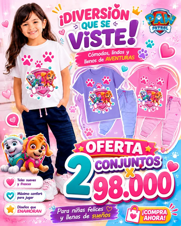 Paw Patrol Niña conjunto infantil