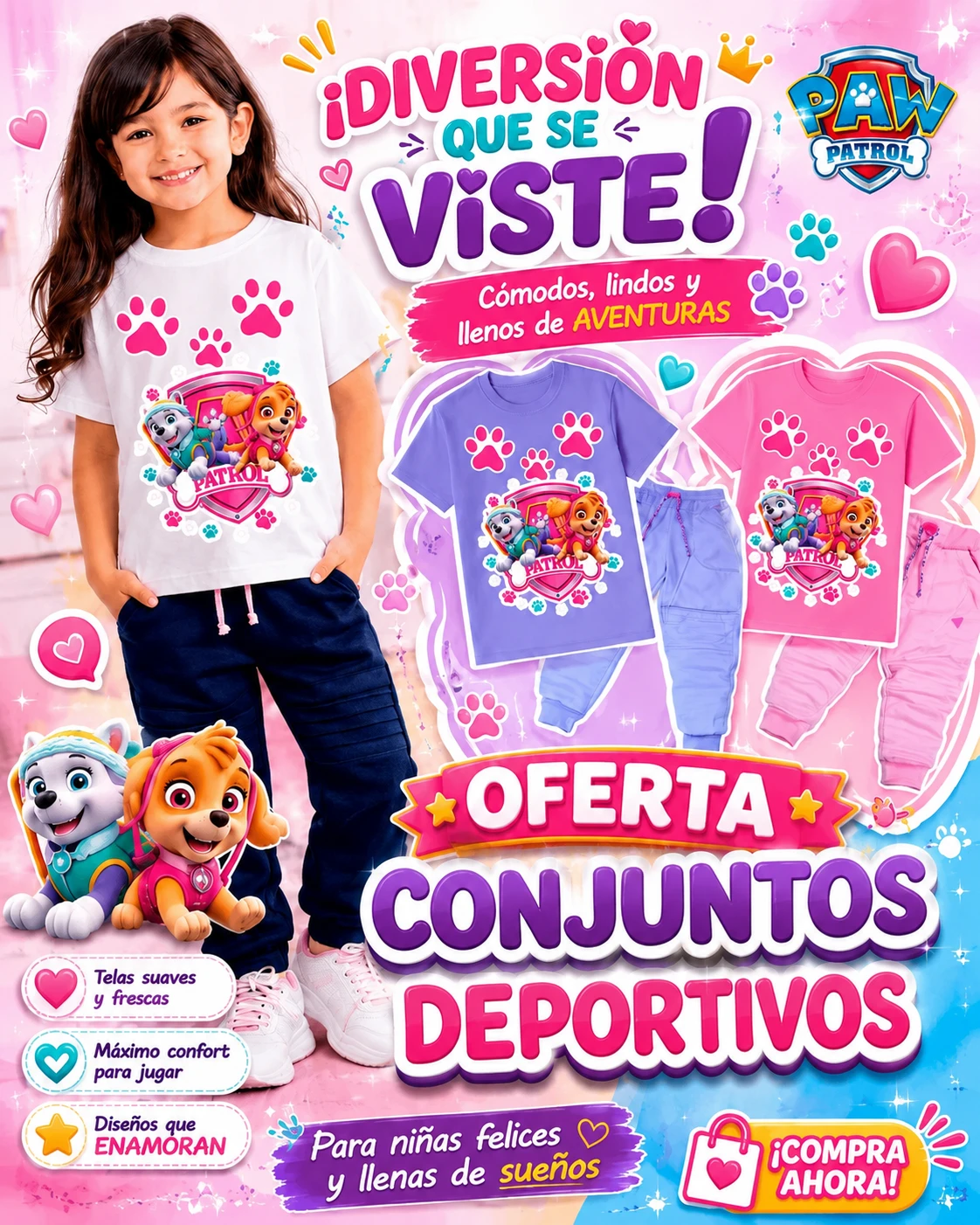 Paw Patrol Niña conjunto infantil