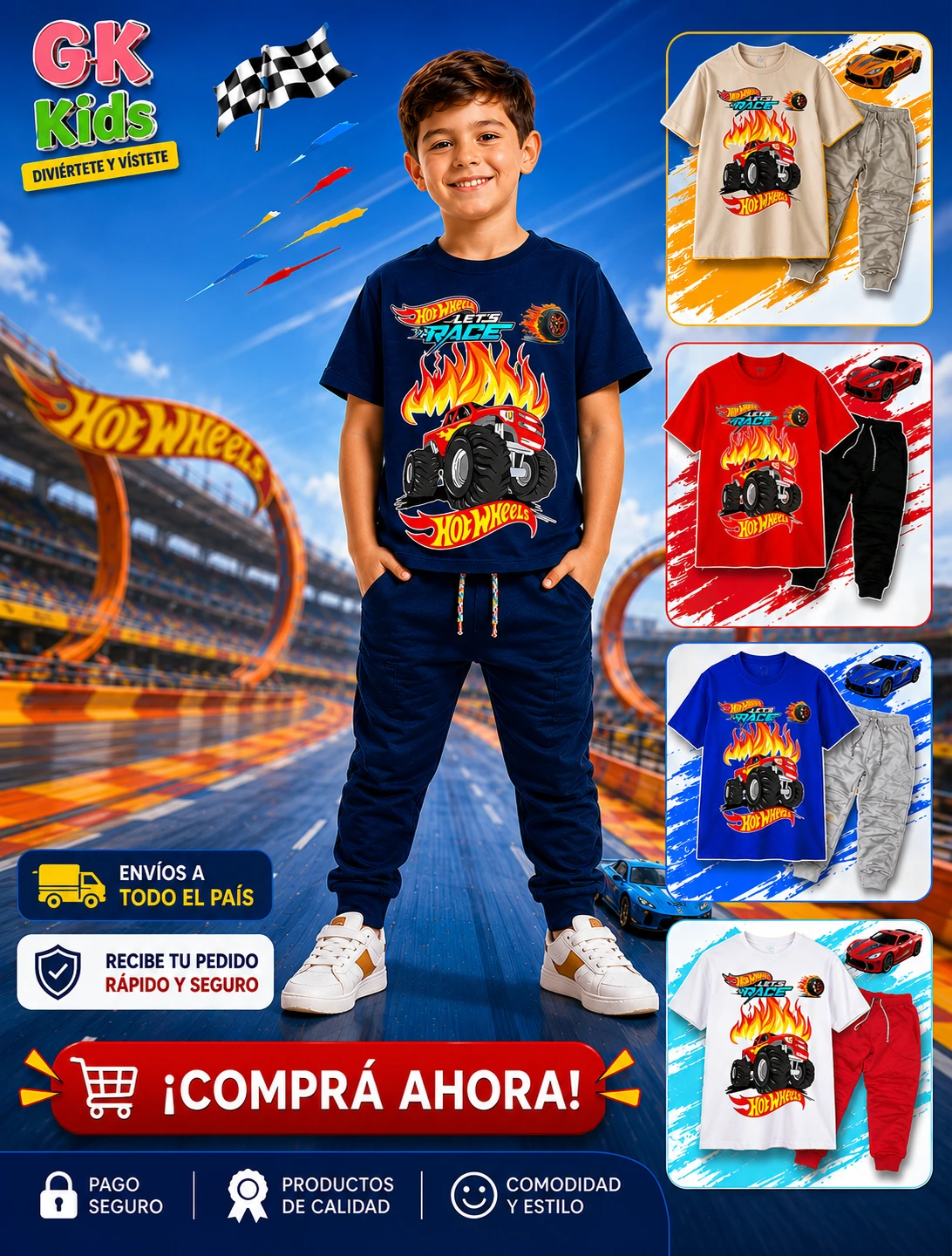 Hot Wheels conjunto infantil