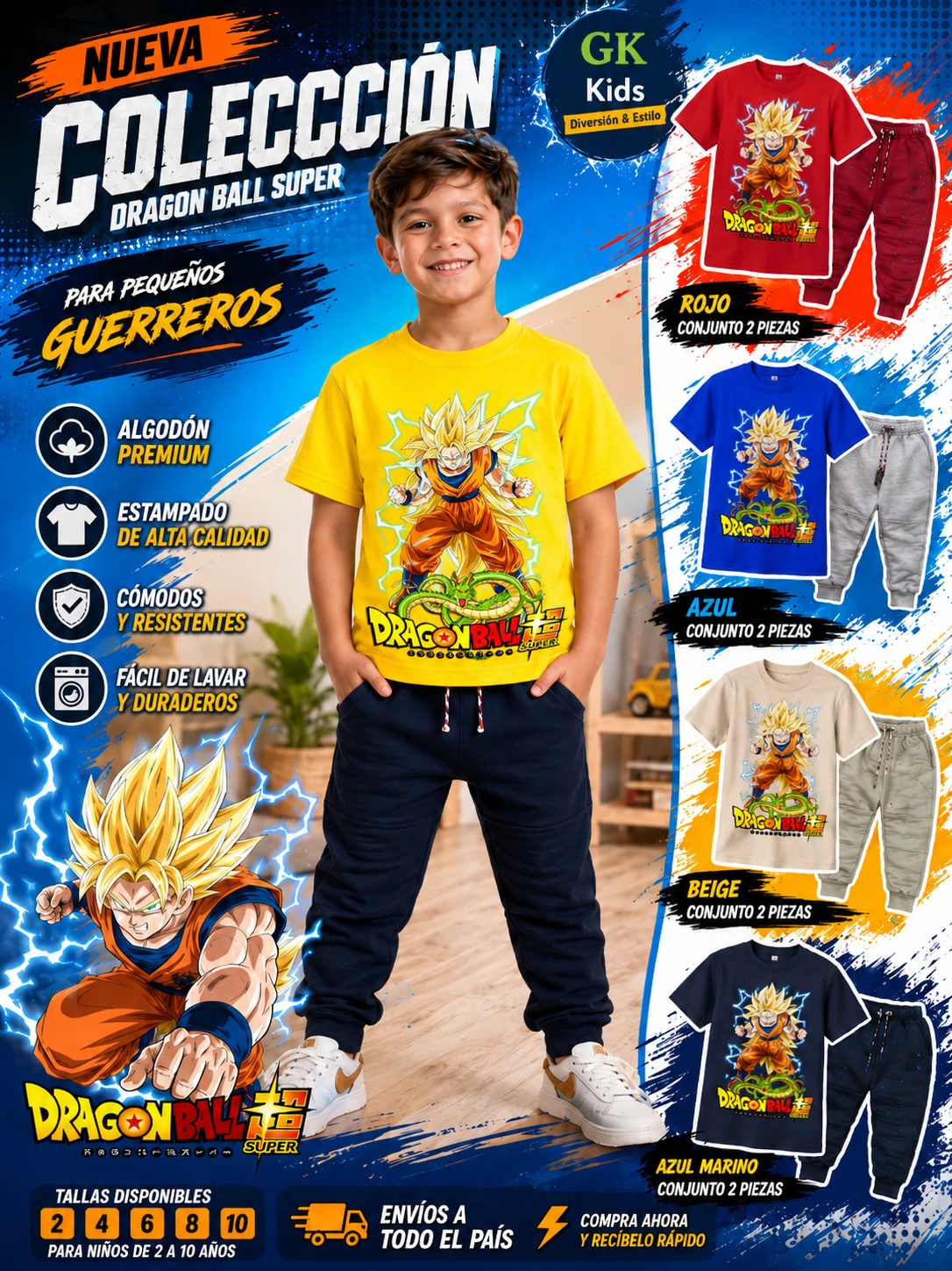 Dragon Ball conjunto infantil