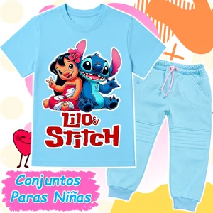 Conjunto Lilo y Stitch Azul-Cielo